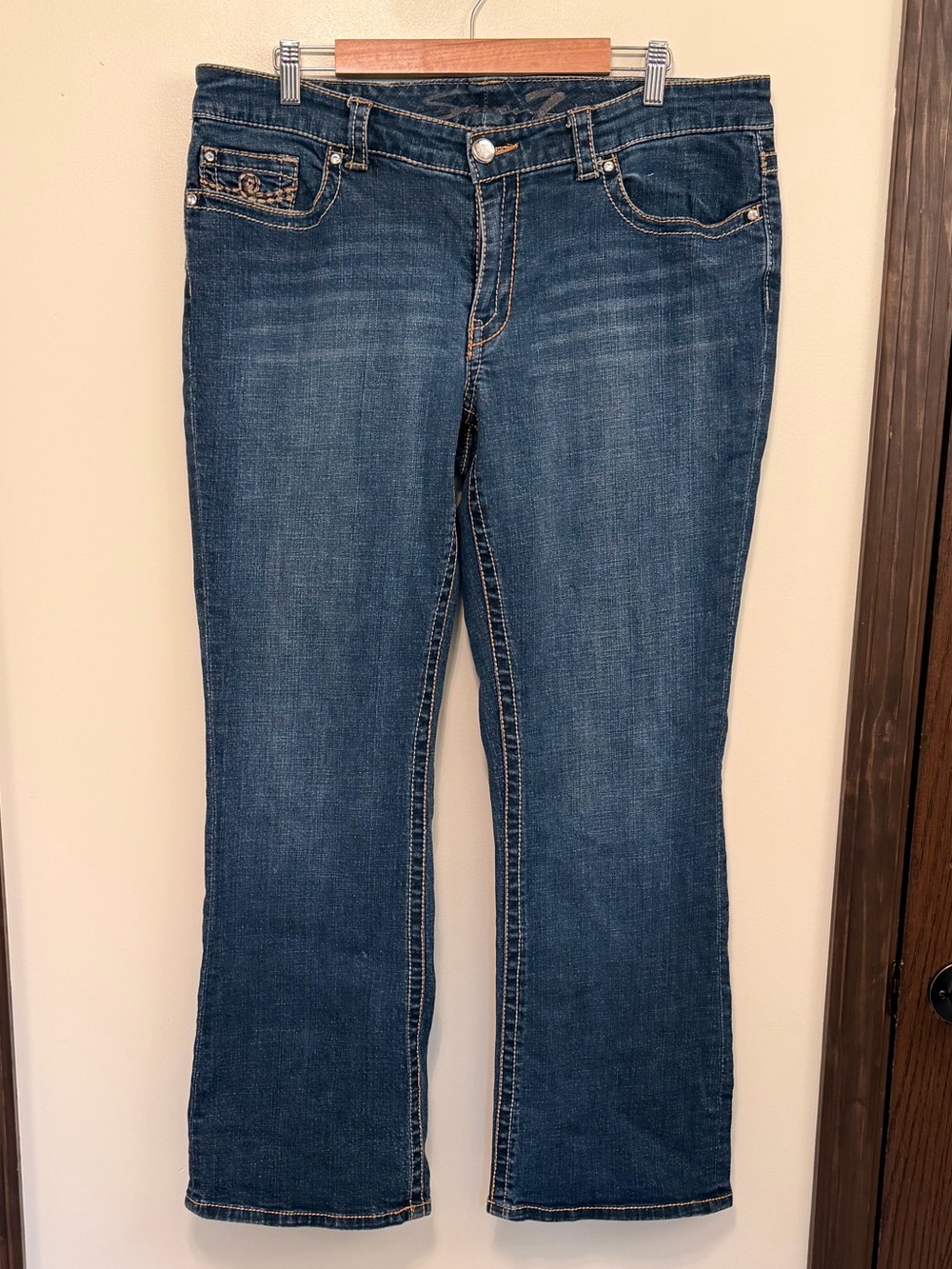 Seven7 Dark Blue Boot Cut Jeans